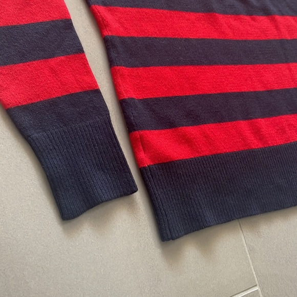 French Connection striped navy & red pullover sweater - Picture 16 of 17